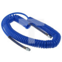 Przewód pneumatyczny spiralny 6m Niebieski, PUR, BSPT 1/4&amp;amp148 męskie RS PRO