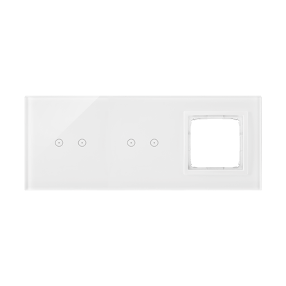 Simon Touch ramki Panel dotykowy S54 Touch, 3 moduły, 2 pola dotykowe poziome + 2 pola dotykowe poziome + 1 otwór na osprzęt S54