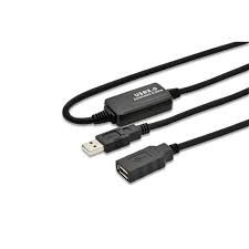 Kabel przedłużający USB 2.0 HighSpeed Typ USB A/USB A M/Ż aktywny czarny 15m DA-73101