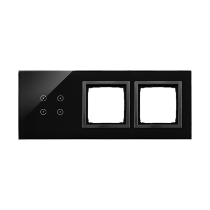 Simon Touch ramki Panel dotykowy S54 Touch, 3 moduły, 4 pola dotykowe + 2 otwory na osprzęty S54, zastygła lawa DSTR3400/73