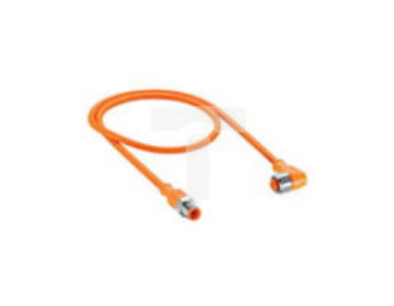 Kabel konfekcjonowany obustronne złącze M12 4-pinowe męskie proste żeńskie kątowe PVC pomarańczowe PRST 4-PRKWT 4-07/1,5 M