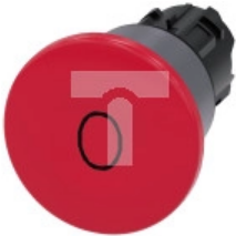 Przycisk grzybkowy 22mm okrągły tworzywo z met pierścieniem czerwony inskrypcja 3SU1030-1BA20-0AD0
