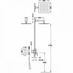 Tres Project-Tres Zestaw natryskowy z baterią podtynkową Rapid-Box złoty 21128004OR
