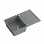 QUADRON MORGAN 111 GraniteQ zlew 1 komora silver stone/elementy stalowe 780x500x220  HB8203U5BSP2O