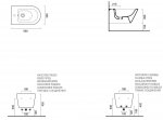 Catalano ZERO SOFT 55 bidet podwieszany czarny/złoty 1BS55NRNO