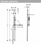 Hansgrohe Pulsify S Zestaw prysznicowy 100 1jet EcoSmart z drążkiem 90 cm chrom 24382000