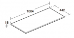 Ideal Standard Connect Air Blat 100 cm do umywalek nablatowych biały lakier E0851B2