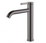 AQG Bateria umywalkowa wysoka Urban Flow Gun Metal z aeratorem redukującym przepływ 01URF128GM