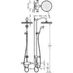 TRES CLASIC Zestaw baterii termostatycznej naściennej 2-drożnej wannowej i prysznicowej 24219801AC