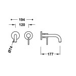 Tres STUDY ELEMENT NAŚCIENNY DO PODTYNKOWEGO KORPUSU BATERII UMYWALKOWEJ-26230021NM
