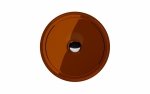 Besco Enya Earth Rust umywalka nablatowa+ syfon chrom UME36ERC