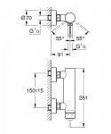 Grohe Essence Bateria prysznicowa natynkowa stal nierdzewna 25252DC1