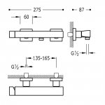 Tres Slim bateria natryskowa złota 20216701OR