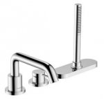 Hansgrohe Tecturis S 3-otworowa, jednouchwytowa bateria na brzeg wanny z sBox, element zewnętrzny Czarny Matowy 73447670