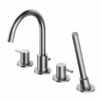 Omnires Y bateria wannowa 4-otworowa nikiel Y1232NI 