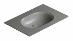 Catalano SFERA umywalka ścienna 75x50cm z kompletem mocowań ciemny szary mat 0520760032
