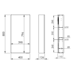 Elita FOR ALL Szafka wisząca 40 1D (12,6) BLACK MATT 167736/RE140400067160