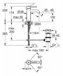 Grohe Essence Bateria umywalkowa z korkiem warm sunset 24171DA1