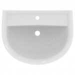 Umywalka Ideal Standard Eurovit 63,5x49,5cm biała, z przelewem i otworem na baterię W332201