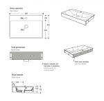 Kerasan 354701 CENTO umywalka 60X45 podwiesz. MF bianco PER PIANI