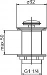 KFA korek klik-klak mały chrom 66035300 MAGAZYN/24H