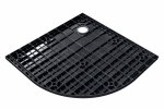Besco Vexo Marble Black brodzik półokrągły 90 VMB9090P