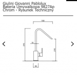  Giulini Giovanni Pablolux Bateria Umywalkowa z korkiem  Chrom 9827KAPCH