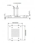 Trend Armatura Deszczownica sufitowa kwadratowa 50cm V12Q/50
