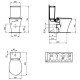 IDEAL STANDARD CONNECT AIR CUBE ZBIORNIK DO KOMPAKTU 3/6 L DOPŁYW WODY Z BOKU E073301