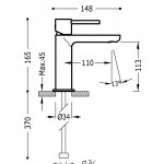 Tres Max bateria umywalkowa 06210302