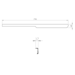 Elita SOHO Uchwyt BLACK MATT 80cm 1 szt. 168648/RE120800047160