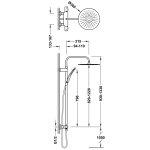 Tres OVER-WALL Zestaw baterii termostatycznej naściennej 2-drożnej prysznicowej 19038705AC