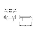 Tres STUDY ELEMENT NAŚCIENNY DO PODTYNKOWEGO KORPUSU BATERII UMYWALKOWEJ-26230032OPM