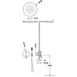 Tres Study Exclusive Zestaw natryskowy z baterią podtynkową Rapid-Box 26228005OR