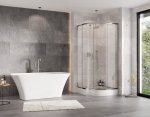 Besco Zarya Chrom kabina półokrągła 90cm ZP90190C