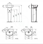 Ideal Standard Ideal Standard i.life A is i.life a umywalka 35 lh bxd T470901 
