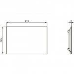  Ideal Standard Tabliczka rewizyjna  Septa Pro 215x2x145mm, chrom R0137AC