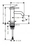 Hansgrohe Tecturis S Jednouchwytowa bateria umywalkowa 110 z główką Bidetta i wężem prysznicowym 160 cm Chrom 73313000