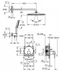 Grohe Essence Zestaw prysznicowy podtynkowy z deszczownicą cool sunrise 25287GL0