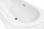 Besco Avita A-line wanna wolnostojąca 150 P + syfon klik-klak chrom z przelewem slim WAA150APS