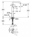 Grohe Essence Bateria umywalkowa wysoka chrom 24170001