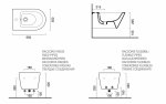 Catalano ZERO SOFT 55 bidet podwieszany biały/złoto 1BS55NRBO/0118551042