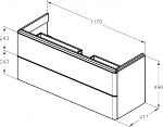 Ideal Standard Adapto Szafka pod umywalkę 117 cm ciemny orzech T4303PA