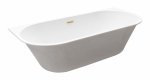 Besco Vica Slim+ wanna symetryczna 170 + syfon z przelewem chrom WAVS170S+