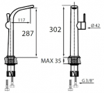 Vedo Cento bateria umywalkowa VBC1003/CH  