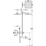 Tres B-SYSTEM Zestaw baterii termostatycznej podtynkowej 2-drożnej B-system prysznicowej-30725204OP