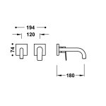 Tres PROJECT-TRES ELEMENT NAŚCIENNY DO PODTYNKOWEGO KORPUSU BATERII UMYWALKOWEJ czarny brąz 21130021KMB