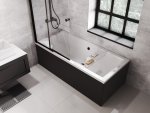 Besco Quadro obudowa do wanny czarny mat OAQ175PKC