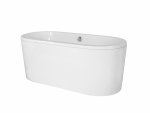 Besco Victoria wanna 185 pod zabudowę + syfon chrom z przelewem slim WKV185WZS