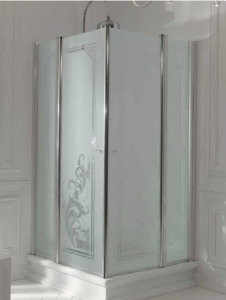 Kerasan Retro Kabina kwadratowa szkło przejrzyste profile brązowe 100x100 9148T3